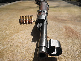 grey and brown rifle, ammunition, mauser, weapon HD wallpaper