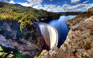 water dam, nature, Australia, river, dam HD wallpaper