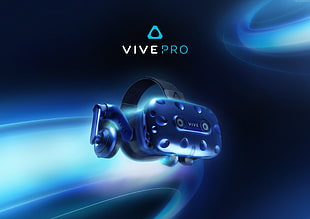 black Vive Pro VR headset HD wallpaper