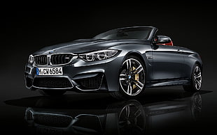 gray BMW convertible coupe, car, BMW, BMW M4 Cabrio HD wallpaper