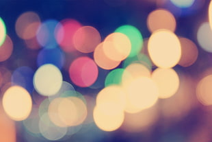 blurry photograph of street lights HD wallpaper
