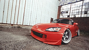 red coupe, Honda, s2000, Stance, car HD wallpaper