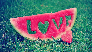 slice watermelon with love HD wallpaper