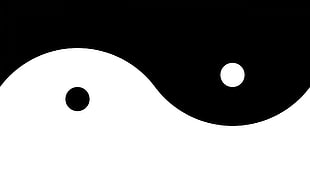 Yin-Yang logo, Yin and Yang HD wallpaper