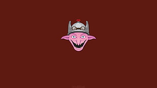 pink demon emoji HD wallpaper