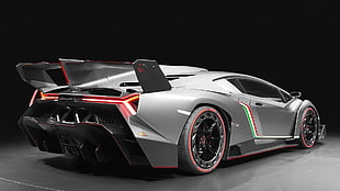 grey sport car, Lamborghini, Veneno, Lamborghini Veneno, mid-engine HD wallpaper