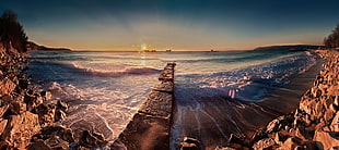 brown dock, Bulgaria, coast, sea