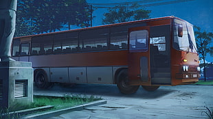 red and black bus, buses, ArseniXC, Ikarus 256 HD wallpaper