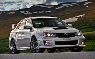 silver Subaru WRX sedan, car, Subaru, Subaru Impreza , silver cars