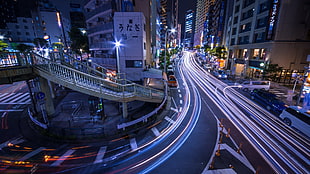 timelapse photography of cars, Japan, city, long exposure, street HD wallpaper