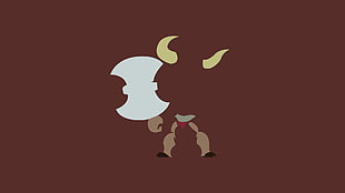 viking clipart, Brawlhalla, minimalism, material minimal, Bull