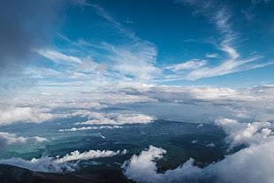 white clouds, Clouds, Sky, Top view