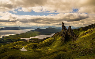 moutain, nature, landscape, hills, lake