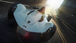 white and black McLaren sports car