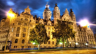 gray concrete castle, building, HDR, leipzig, city