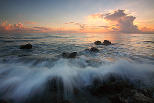 sea, dawn, landscape, nature