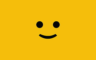 black and yellow smiley HD wallpaper