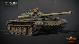 Worlds Of Tanks T-55 NVA DDR wallpaper, World of Tanks, tank, wargaming, render HD wallpaper