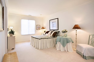 white bed comforter set HD wallpaper