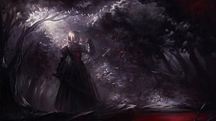 Fate Stay Night Saber Alter digital wallpaper