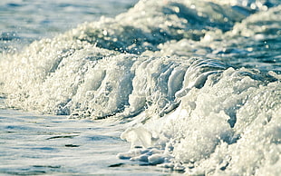 ocean waves close-up photography, landscape, waves HD wallpaper