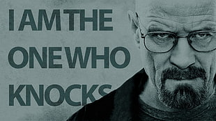 men's gray framed eyeglasses, Breaking Bad, Walter White, typography, monochrome