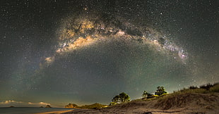 gamma photography of aurora borealis during night time, coromandel