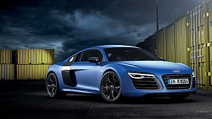 blue Audi coupe, Audi R8, car HD wallpaper