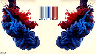 Wunderbar advertisement, ink, blue, red, Alberto Seveso HD wallpaper