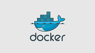 Docker logo, docker, containers, minimalism, typography HD wallpaper