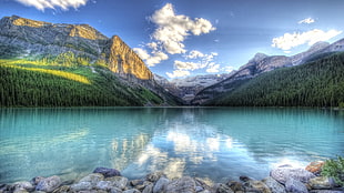 lake and mountain wallpaper, mountains, lake