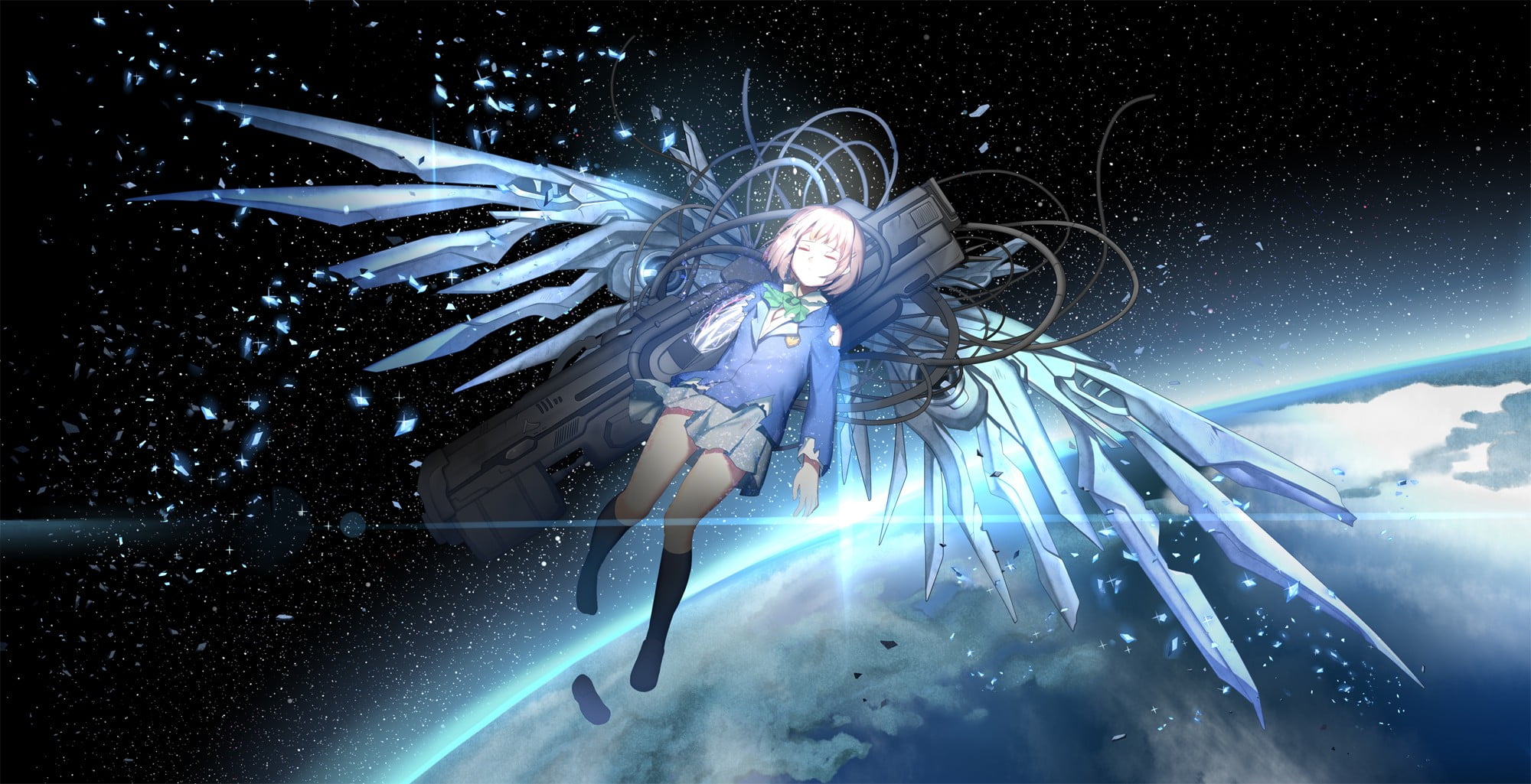 HD wallpaper: Anime, Original, Astronaut, Earth, Girl, Space | Wallpaper  Flare