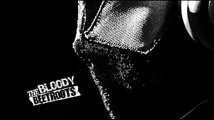 black and white Victoria's Secret textile, Bloody Beetroots HD wallpaper