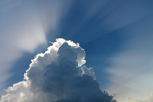 photography of white clouds and blue sky HD wallpaper