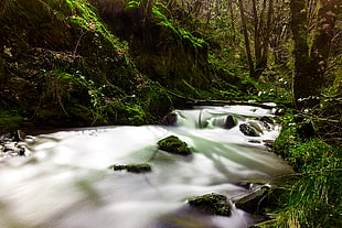 Time lapse of river flowing