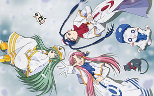 six anime characters photo HD wallpaper