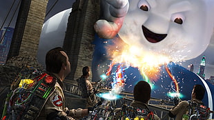 Ghostbuster movie stills, Ghostbusters, video games, Stay Puft Marshmallow Man HD wallpaper