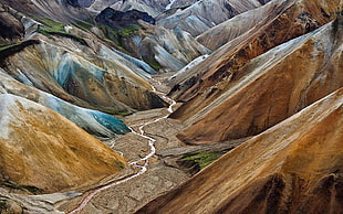 brown mountains, nature, landscape, mountains, valley