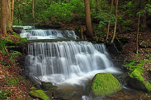 time lapse photography of river during daytime HD wallpaper