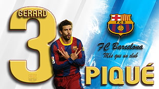 FCB soccer wall advertisment, FC Barcelona, Gerard Pique