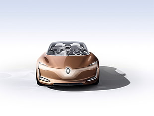 brown Renault concept super car HD wallpaper