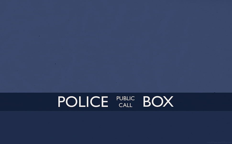 police public call box text on black background, Doctor Who, TARDIS, minimalism, blue HD wallpaper