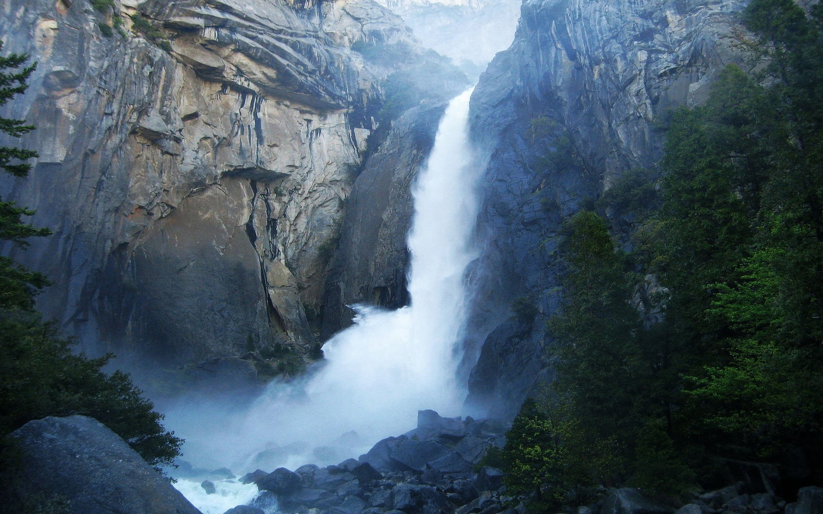 water fall timelapse photography