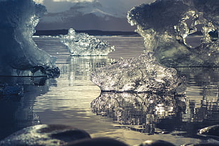 ice on water during daytime HD wallpaper