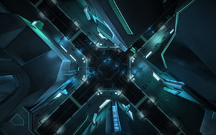 city square illustration, Tron: Legacy, movies