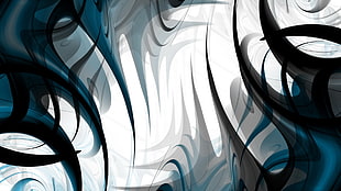 blue and white illustration, comic art, digital art HD wallpaper