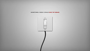 white switch framed with black cable HD wallpaper