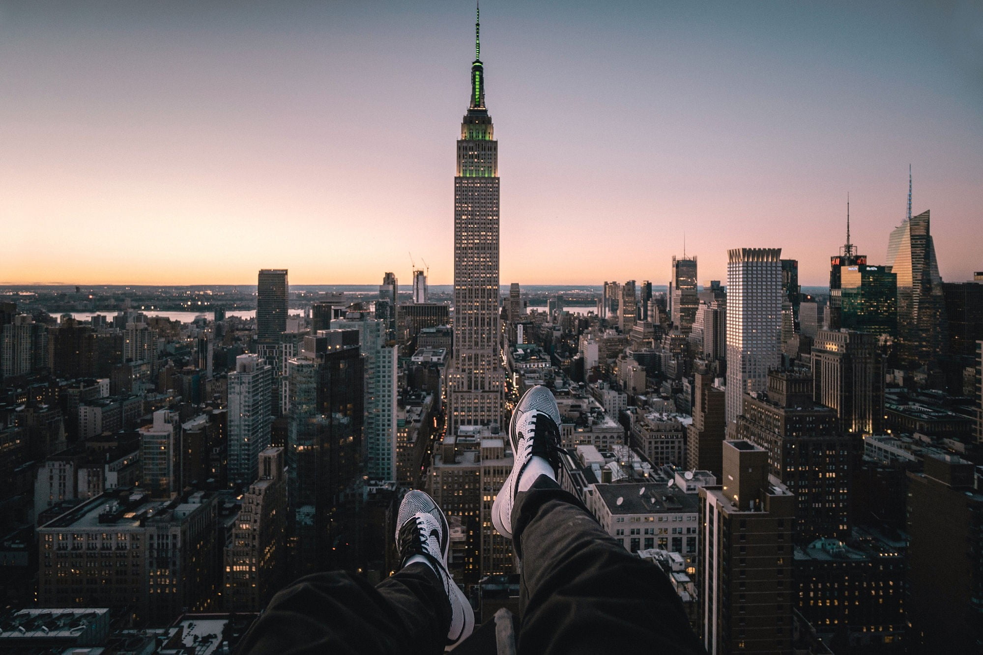Black pants and white Nike low-top sneakers, cityscape, rooftopping HD  wallpaper | Wallpaper Flare