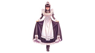 female anime character wearing maid costume illustration, Overlord (anime), maid, Gamma Narberal