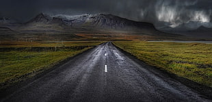 asphalt road, nature, landscape, mountains, road